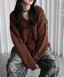 YENNA（イェンナ）の「【テディベアカーディガン/プルオーバー】シャギーニット / ヘアリーニット /  前後2WAY（カーディガン/ボレロ）」