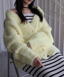 YENNA（イェンナ）の「【テディベアカーディガン/プルオーバー】シャギーニット / ヘアリーニット /  前後2WAY（カーディガン/ボレロ）」