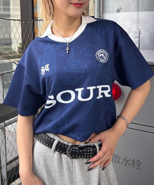 tシャツ 「SOUR CREAM/サワークリーム」モンローサッカーユニフォームTEE レディース メンズ セール】【SOUR CREAM/サワークリーム】モンローサッカー