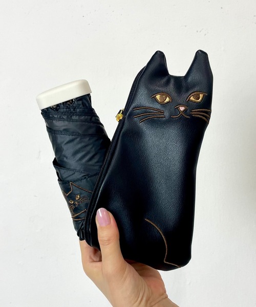 because（ビコーズ）の「【完全遮光100％＆遮熱】-because- 熱中症対策も対応でミニマルなのに高機能！雨の日も、ねこ日和！毎日持ち歩きたい晴雨兼用ネコ傘（折りたたみ傘・レディース・オフホワイト/グレー/ブラック・FREE）」の18枚目の写真