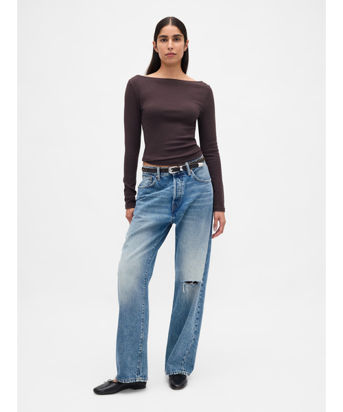 セール】モダン ボートネックTシャツ（Tシャツ/カットソー