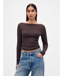 GAP | モダン ボートネックTシャツ(Tシャツ/カットソー)
