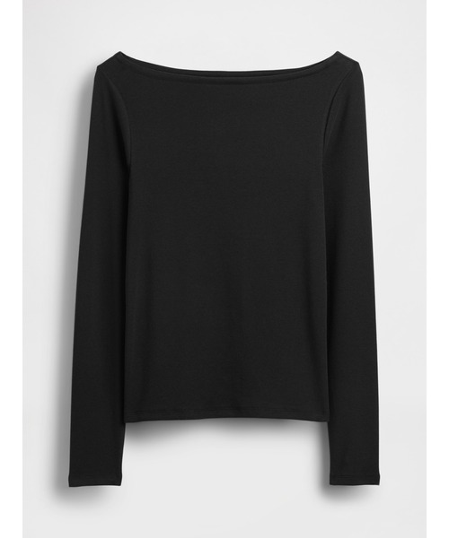 GAP（ギャップ）の「モダン ボートネックTシャツ（Tシャツ/カットソー・レディース・グレー/ブラウン/ホワイト/ブラック・XS/S/M/L/XL/XXS）」の22枚目の写真