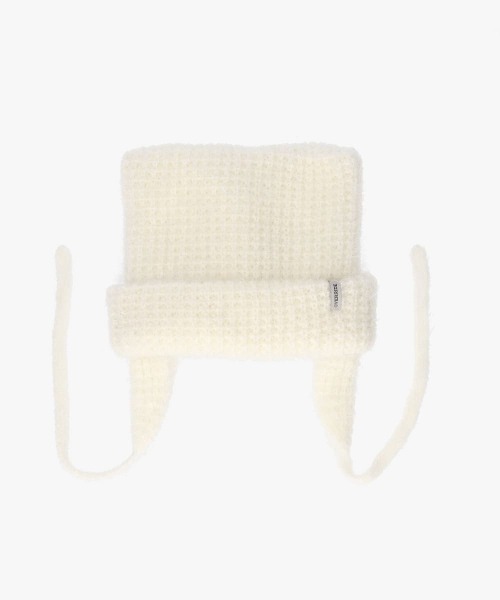 OVERRIDE（オーバーライド）の「OVERRIDE  KNIT FLUFFY CAT GUIDE / オーバーライド（ニットキャップ/ビーニー・レディース・ブラック/ピンク/ホワイト/ブルー・57~59cm）」の7枚目の写真