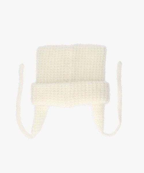 OVERRIDE（オーバーライド）の「OVERRIDE  KNIT FLUFFY CAT GUIDE / オーバーライド（ニットキャップ/ビーニー・レディース・ブラック/ピンク/ホワイト/ブルー・57~59cm）」の8枚目の写真