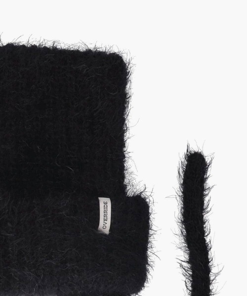 OVERRIDE（オーバーライド）の「OVERRIDE  KNIT FLUFFY CAT GUIDE / オーバーライド（ニットキャップ/ビーニー・レディース・ブラック/ピンク/ホワイト/ブルー・57~59cm）」の11枚目の写真