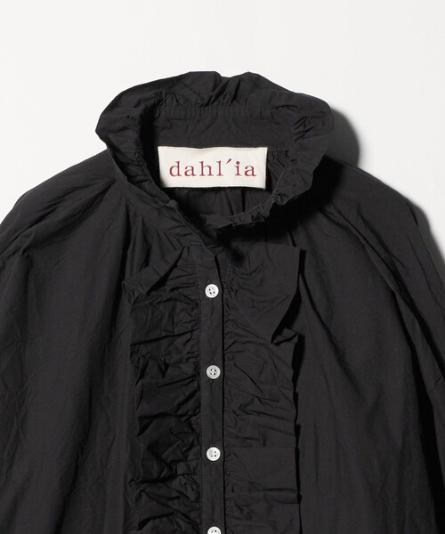 dahl'ia(ダリア)の「<dahl’ia>フリル ブラウス(シャツ/ブラウス・レディース・ブラック/ホワイト・FREE)」の4枚目の写真