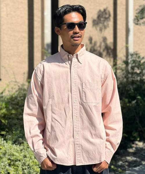 MAGIC NUMBER（マジック ナンバー）の「【MAGIC NUMBER】WASHED BLEACH B.D SHIRT（シャツ/ブラウス・メンズ・ブラック/ピンク・LARGE/MEDIUM）」の2枚目の写真