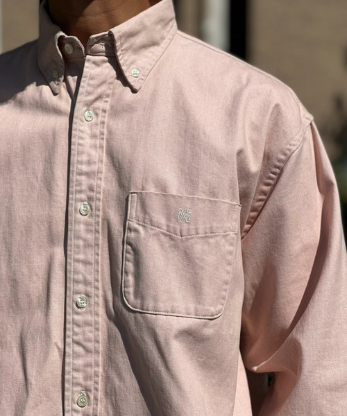 MAGIC NUMBER（マジック ナンバー）の「【MAGIC NUMBER】WASHED BLEACH B.D SHIRT（シャツ/ブラウス・メンズ・ブラック/ピンク・LARGE/MEDIUM）」の5枚目の写真