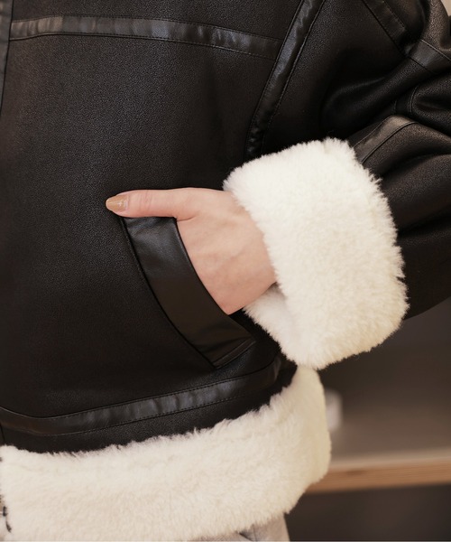 FREE'S MART（フリーズマート）の「◆ボンバージャケット【動画有】（ブルゾン・レディース・ブラウン/ブラック系その他/ブラック・SMALL/MEDIUM）」の13枚目の写真