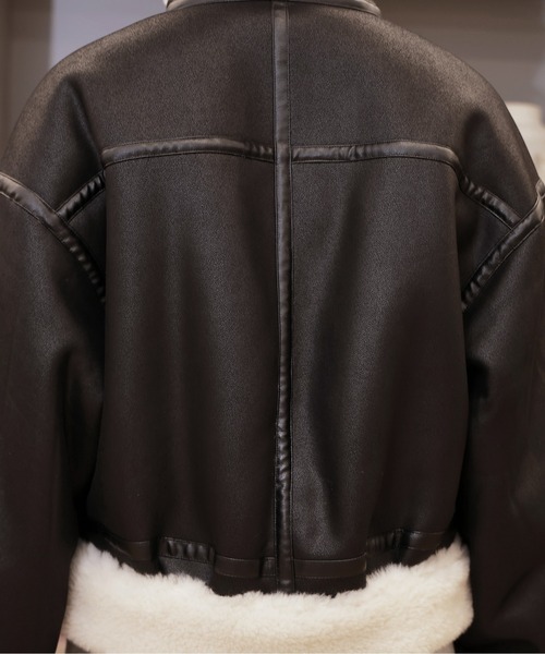 FREE'S MART（フリーズマート）の「◆ボンバージャケット【動画有】（ブルゾン・レディース・ブラウン/ブラック系その他/ブラック・SMALL/MEDIUM）」の15枚目の写真