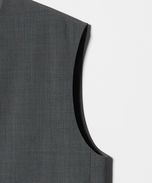 セール】スリット ノーカラー ベスト ‐ウォッシャブル‐（ベスト