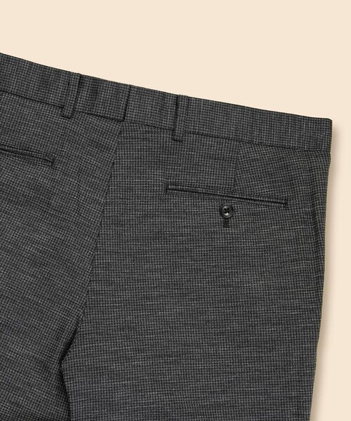 BROOKS BROTHERS(ブルックスブラザーズ)の「ウール ニット ハウンドトゥース プレーンフロント トラウザーズ Slim(スラックス・メンズ・グレー/ネイビー・LARGE/MEDIUM/SMALL/X-LARGE)」の3枚目の写真
