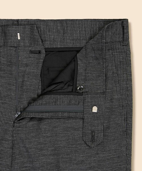 BROOKS BROTHERS(ブルックスブラザーズ)の「ウール ニット ハウンドトゥース プレーンフロント トラウザーズ Slim(スラックス・メンズ・グレー/ネイビー・LARGE/MEDIUM/SMALL/X-LARGE)」の4枚目の写真