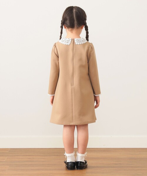 BEAMS mini(ビームスミニ)の「セレモニー レースカラー ワンピース 2026SS (110~130cm)(ワンピース・キッズ・ネイビー/ベージュ・120/110/130)」の8枚目の写真