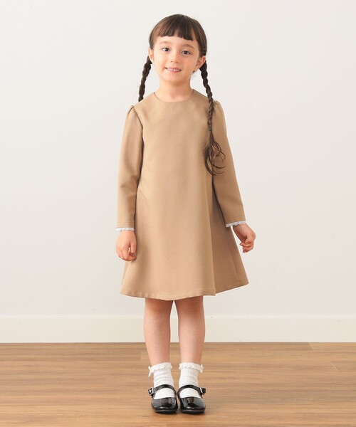 BEAMS mini(ビームスミニ)の「セレモニー レースカラー ワンピース 2026SS (110~130cm)(ワンピース・キッズ・ネイビー/ベージュ・120/110/130)」の9枚目の写真