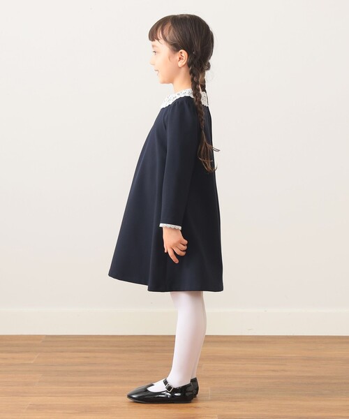 BEAMS mini(ビームスミニ)の「セレモニー レースカラー ワンピース 2026SS (110~130cm)(ワンピース・キッズ・ネイビー/ベージュ・120/110/130)」の15枚目の写真