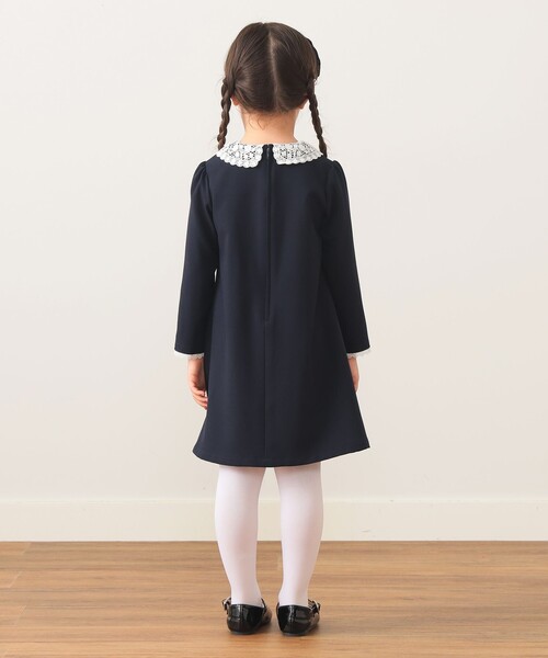 BEAMS mini(ビームスミニ)の「セレモニー レースカラー ワンピース 2026SS (110~130cm)(ワンピース・キッズ・ネイビー/ベージュ・120/110/130)」の16枚目の写真