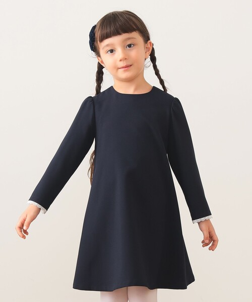BEAMS mini(ビームスミニ)の「セレモニー レースカラー ワンピース 2026SS (110~130cm)(ワンピース・キッズ・ネイビー/ベージュ・120/110/130)」の20枚目の写真