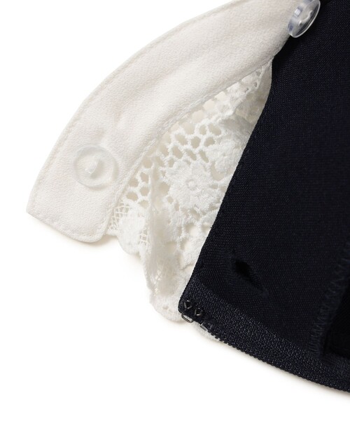 BEAMS mini(ビームスミニ)の「セレモニー レースカラー ワンピース 2026SS (110~130cm)(ワンピース・キッズ・ネイビー/ベージュ・120/110/130)」の4枚目の写真