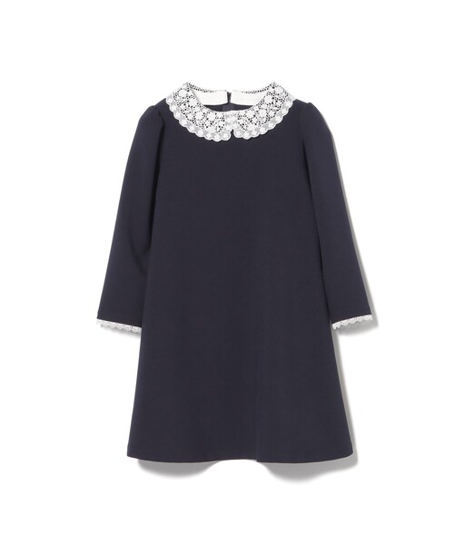 BEAMS mini(ビームスミニ)の「セレモニー レースカラー ワンピース 2026SS (110~130cm)(ワンピース・キッズ・ネイビー/ベージュ・120/110/130)」の14枚目の写真