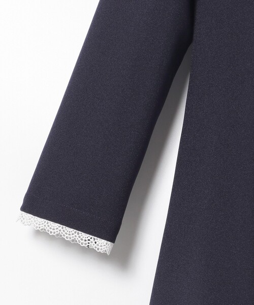 BEAMS mini(ビームスミニ)の「セレモニー レースカラー ワンピース 2026SS (110~130cm)(ワンピース・キッズ・ネイビー/ベージュ・120/110/130)」の12枚目の写真