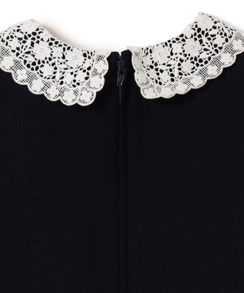 BEAMS mini（ビームスミニ）の「セレモニー レースカラー ワンピース 2026SS （110～130cm）（ワンピース・キッズ・ネイビー/ベージュ・120/110/130）」の4枚目の写真