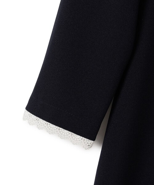 BEAMS mini（ビームスミニ）の「セレモニー レースカラー ワンピース 2026SS （110～130cm）（ワンピース・キッズ・ネイビー/ベージュ・120/110/130）」の5枚目の写真