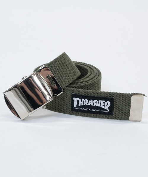 THRASHER(スラッシャー)の「【10】〔THRASHER/スラッシャー〕32mm ネーム付 GIベルト/ガチャベルト(ベルト・メンズ・ネイビー/ブラック/ホワイト/モスグリーン/グレー・FREE)」の4枚目の写真