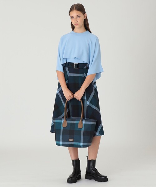 BLUE LABEL CRESTBRIDGE(ブルーレーベルクレストブリッジ)の「クレストブリッジチェックPVCトート(トートバッグ・レディース・レッド/ベージュ系その他/ダークネイビー・FREE)」の14枚目の写真