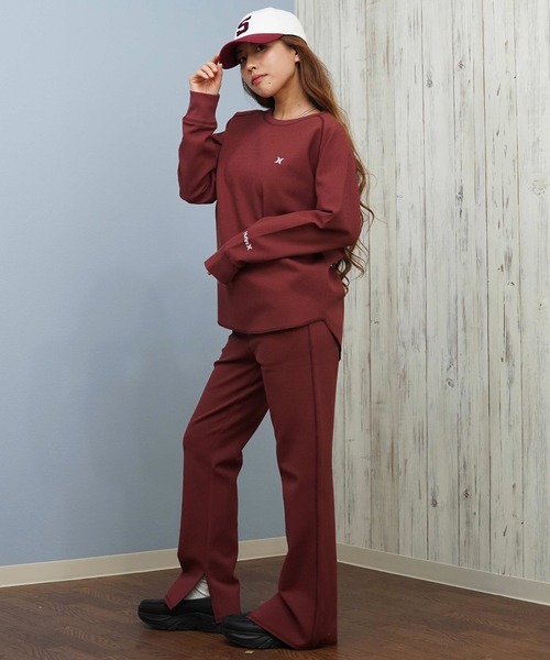 Hurley (ハーレー)の「Hurley/ハーレー 長袖 Tシャツ ロンT サーマル ワッフル素材 ロゴ ワンポイント セットアップ対応 THERMAL LS TEE WCLS252046(Tシャツ/カットソー・レディース・オフホワイト/ブラック/マルーン・M)」の12枚目の写真