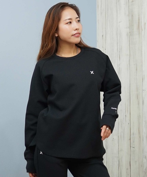 Hurley (ハーレー)の「Hurley/ハーレー 長袖 Tシャツ ロンT サーマル ワッフル素材 ロゴ ワンポイント セットアップ対応 THERMAL LS TEE WCLS252046(Tシャツ/カットソー・レディース・オフホワイト/ブラック/マルーン・M)」の20枚目の写真