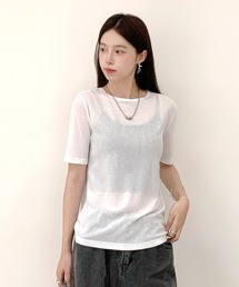 シアー半袖Tシャツ