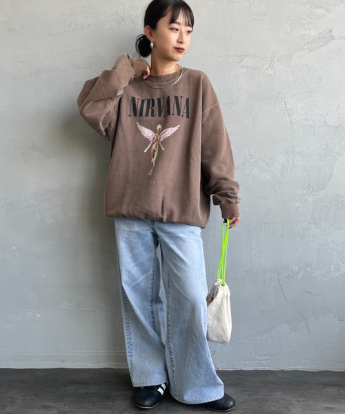 GOOD ROCK SPEED（グッドロックスピード）の「[GOOD ROCK SPEED/グッドロックスピード] 別注 NIRVANA プリントスウェット(IN UTERO)（スウェット・レディース・ブラウン・M/L/XL）」の2枚目の写真