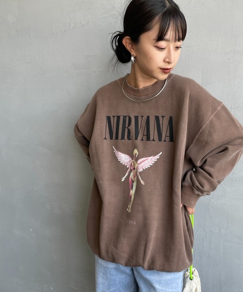 GOOD ROCK SPEED（グッドロックスピード）の「[GOOD ROCK SPEED/グッドロックスピード] 別注 NIRVANA プリントスウェット(IN UTERO)（スウェット・レディース・ブラウン・M/L/XL）」の5枚目の写真