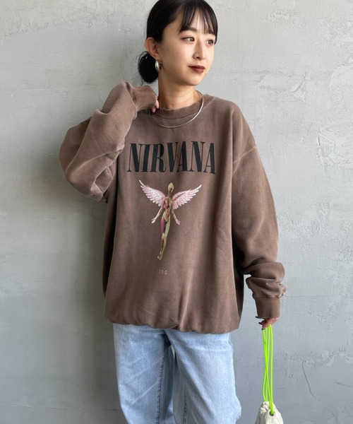 GOOD ROCK SPEED（グッドロックスピード）の「[GOOD ROCK SPEED/グッドロックスピード] 別注 NIRVANA プリントスウェット(IN UTERO)（スウェット・レディース・ブラウン・M/L/XL）」の6枚目の写真