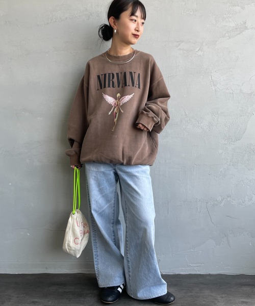 GOOD ROCK SPEED（グッドロックスピード）の「[GOOD ROCK SPEED/グッドロックスピード] 別注 NIRVANA プリントスウェット(IN UTERO)（スウェット・レディース・ブラウン・M/L/XL）」の9枚目の写真