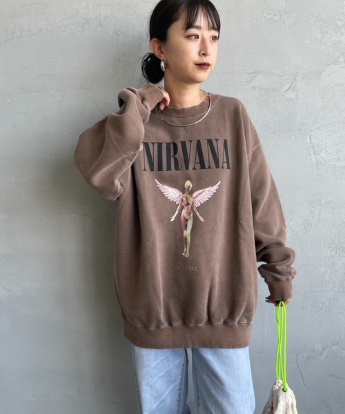 GOOD ROCK SPEED（グッドロックスピード）の「[GOOD ROCK SPEED/グッドロックスピード] 別注 NIRVANA プリントスウェット(IN UTERO)（スウェット・レディース・ブラウン・M/L/XL）」の12枚目の写真