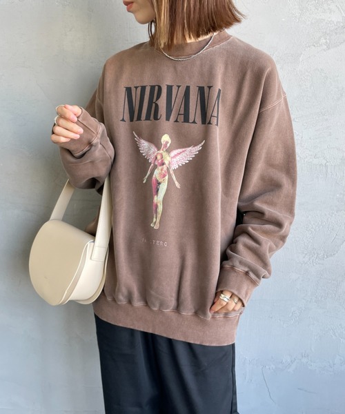 GOOD ROCK SPEED（グッドロックスピード）の「[GOOD ROCK SPEED/グッドロックスピード] 別注 NIRVANA プリントスウェット(IN UTERO)（スウェット・レディース・ブラウン・M/L/XL）」の21枚目の写真