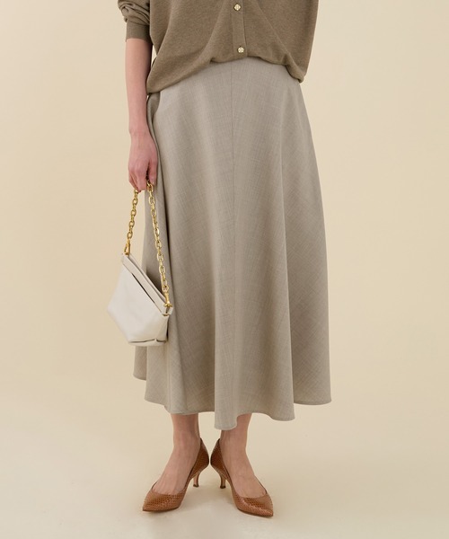 marmors（マルモア）の「【marmors】baias flare skirt〈セットアップ対応〉（スカート・レディース・グレー/ライトグレー/ベージュ・36）」の3枚目の写真