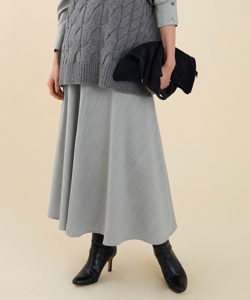 marmors（マルモア）の「【marmors】baias flare skirt〈セットアップ対応〉（スカート・レディース・グレー/ライトグレー/ベージュ・36）」の8枚目の写真