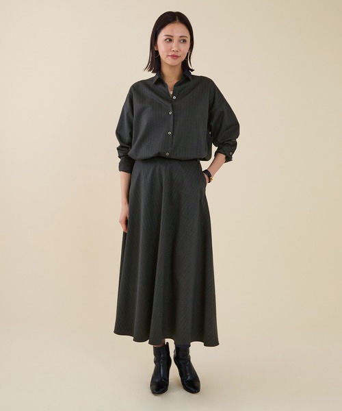marmors（マルモア）の「【marmors】baias flare skirt〈セットアップ対応〉（スカート・レディース・グレー/ライトグレー/ベージュ・36）」の14枚目の写真