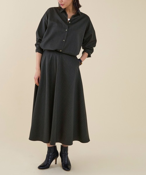 marmors（マルモア）の「【marmors】baias flare skirt〈セットアップ対応〉（スカート・レディース・グレー/ライトグレー/ベージュ・36）」の15枚目の写真