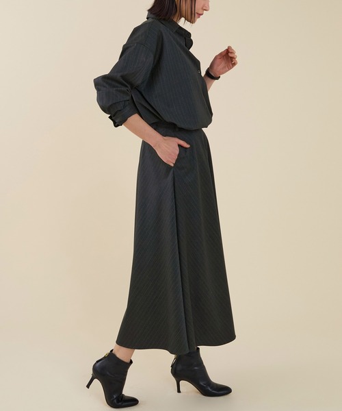 marmors（マルモア）の「【marmors】baias flare skirt〈セットアップ対応〉（スカート・レディース・グレー/ライトグレー/ベージュ・36）」の18枚目の写真