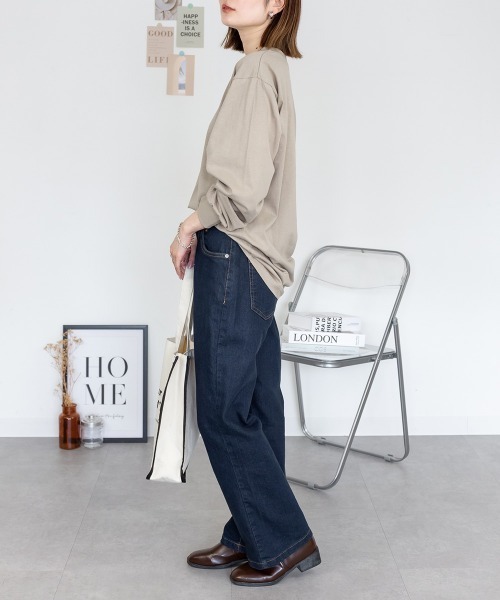 RCD(アールシーディー)の「プチハイネックロングスリーブプルオーバー(Tシャツ/カットソー・レディース・ブラック/オフホワイト/グレイッシュベージュ/モカ/杢グレー・M/LL/L/4L)」の6枚目の写真