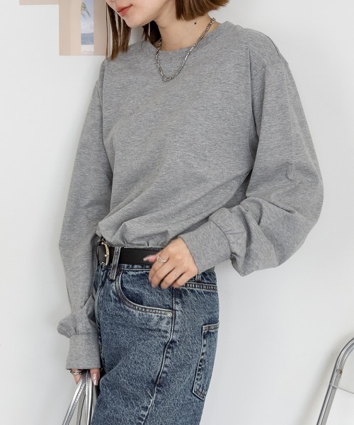 RCD(アールシーディー)の「プチハイネックロングスリーブプルオーバー(Tシャツ/カットソー・レディース・ブラック/オフホワイト/グレイッシュベージュ/モカ/杢グレー・M/LL/L/4L)」の19枚目の写真