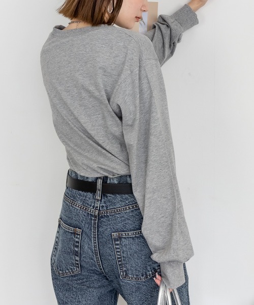 RCD(アールシーディー)の「プチハイネックロングスリーブプルオーバー(Tシャツ/カットソー・レディース・ブラック/オフホワイト/グレイッシュベージュ/モカ/杢グレー・M/LL/L/4L)」の20枚目の写真