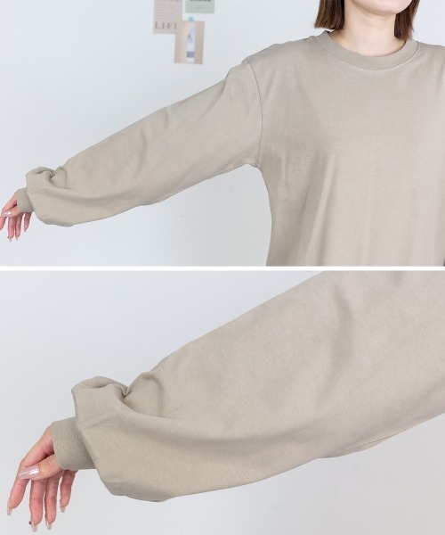 RCD(アールシーディー)の「プチハイネックロングスリーブプルオーバー(Tシャツ/カットソー・レディース・ブラック/オフホワイト/グレイッシュベージュ/モカ/杢グレー・M/LL/L/4L)」の10枚目の写真