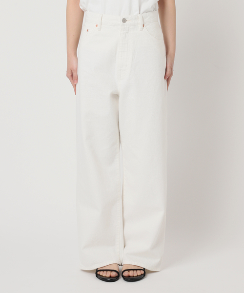 中目 EC限定 追加 ULTライトデニムハイライズルーズ5PKT WHITE（デニム