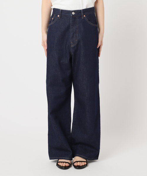 ULTライトデニムハイライズルーズ5PKT サイズ38 中目 EC限定 追加 ULTライトデニムハイライズルーズ5PKT WHITE（デニム